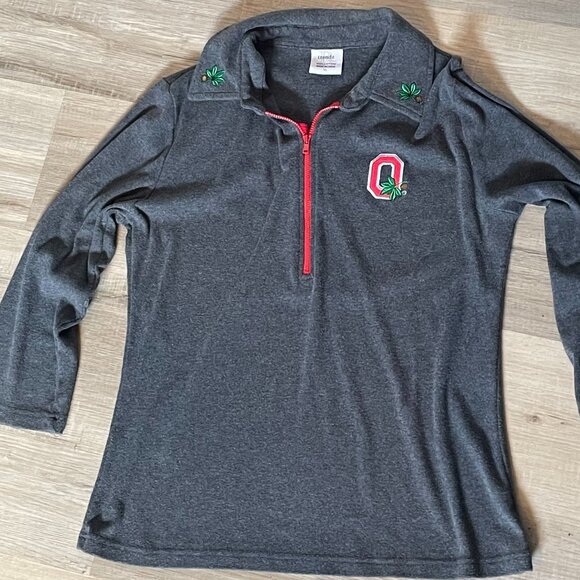 Women's NCAA Ohio State Buckeyes 1/2 zip pullover vintage Trendz brand - Picture 1 of 5